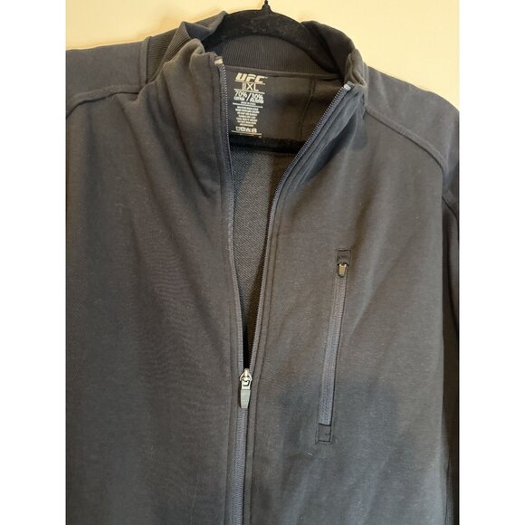 NEW UFT Men's Full Zip Sweatshirt Black Cotton Ultimate Fighter Sz XL [jb] - Picture 7 of 8